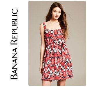 Banana Republic Vibrant tie waist coral Capri Dress